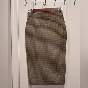 Elegant H&M Houndstooth Pencil Skirt